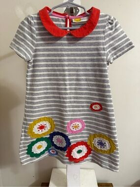 Mini Boden Flower Appliqué Dress